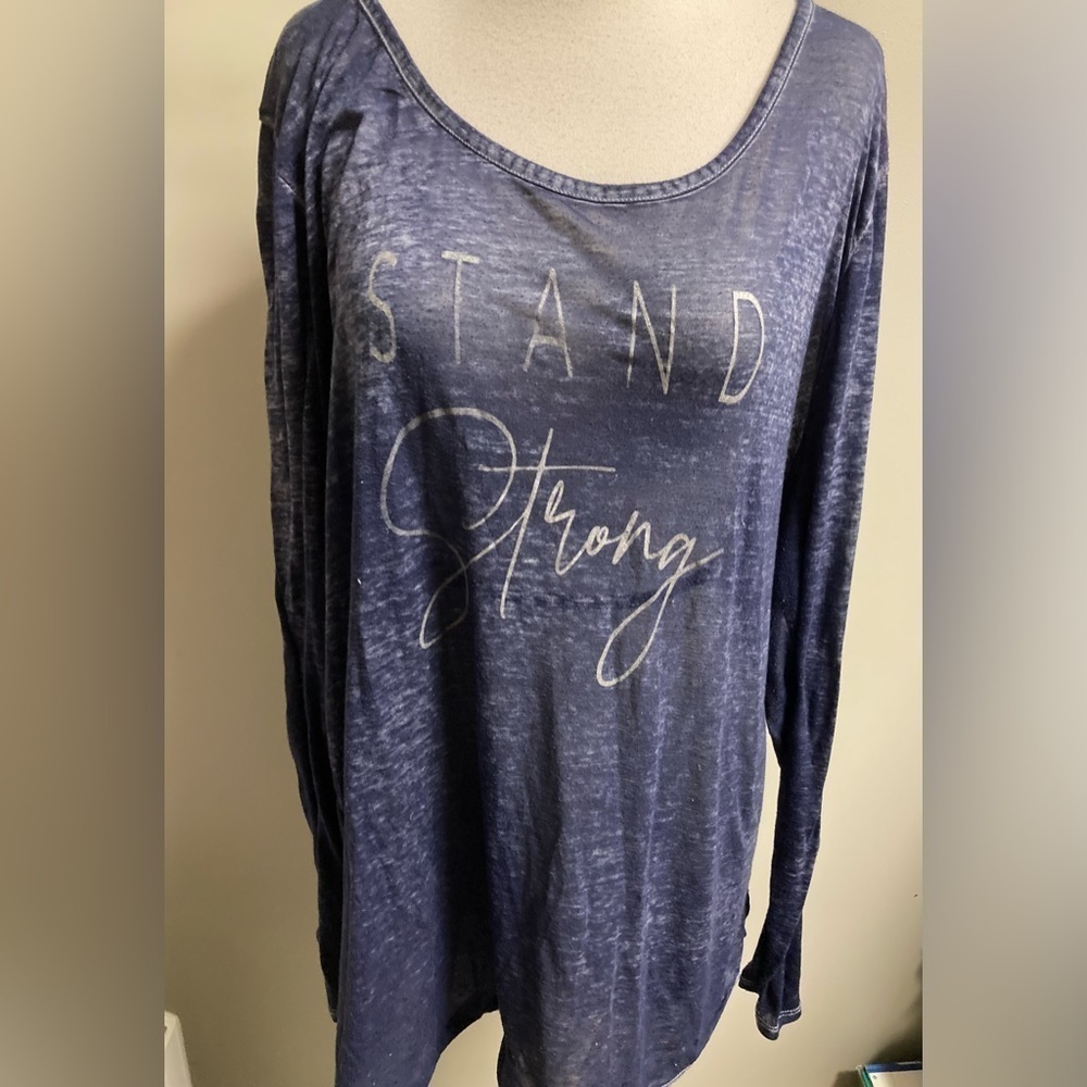 Lane Bryant blue‎ burn out top. 14/16